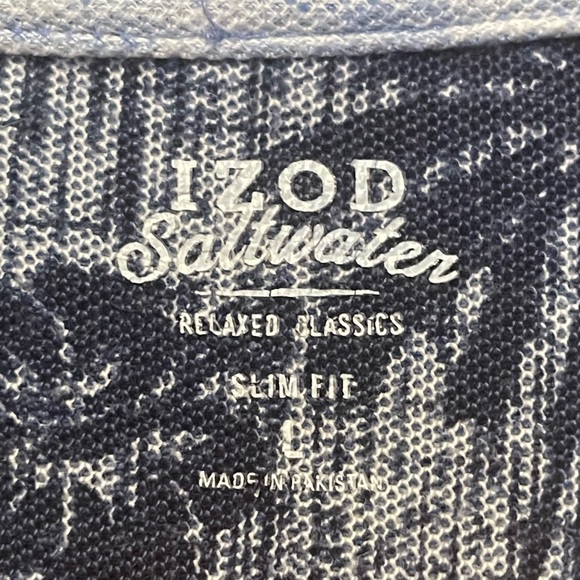 Izod Saltwater Relaxed Clasdics Quarter Zip Pullover Sz L - Picture 4 of 4